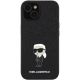 3. Etui Karl Lagerfeld Fixed Glitter Ikonik Logo Metal Pin do iPhone 15 - czarne