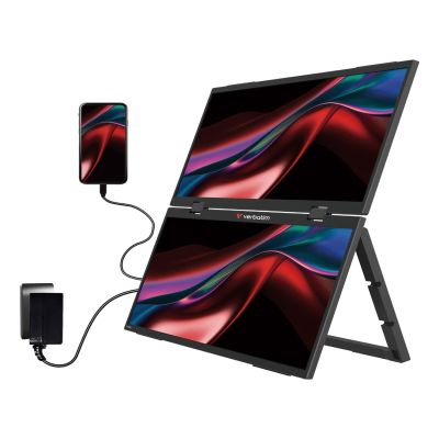 6. Verbatim Portable 15.6" FHD Dual Monitor Essentials Przenośny monitor Czarny 39,6 cm (15.6") LCD 1920 x 1080 px