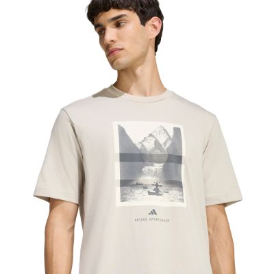 4. Koszulka męska adidas Outdoor Kayaking Graphic beżowa KB2541