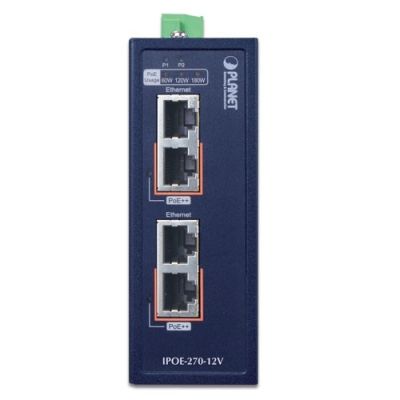 2. PLANET IPOE-270-12V przełącznik sieciowy Obsługa PoE Niebieski