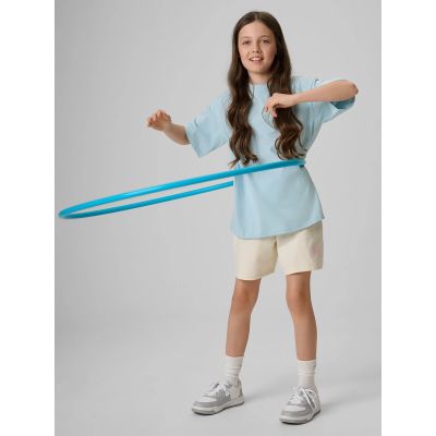 4. T-shirt loose gładki dziewczęcy 4F 4FJRSS26TTSHF3984-33S