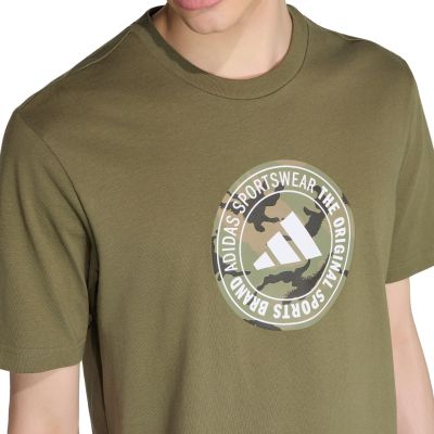 5. Koszulka męska adidas Camo oliwkowa KC7164