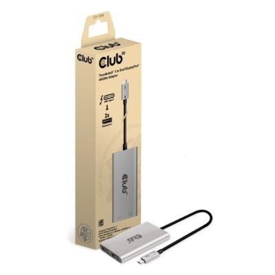 2. CLUB3D CSV-1586 huby i koncentratory Thunderbolt 3 40000 Mbit/s Srebrny