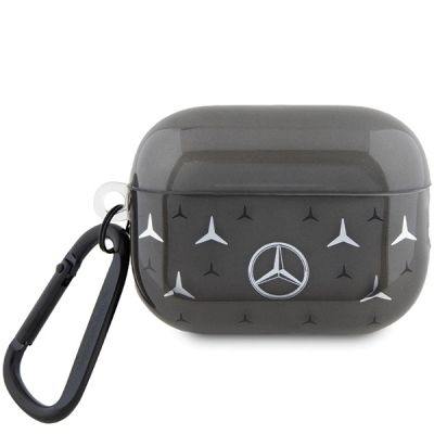 Etui Mercedes Large Star Pattern na AirPods Pro 2 (2022/2023) - czarne
