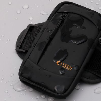 4. Opaska Tech-Protect M6 Universal Sport na ramię - czarno-pomarańczowa