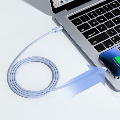 6. Kabel Joyroom Multi-Color Series A14 USB-C / Lightning 20W 1.2 m - niebieski
