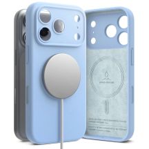 Etui Ringke Silicone MagSafe na iPhone 18 Pro / 17 Pro - jasnoniebieskie