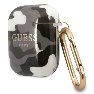 2. Etui Guess Camo Collection na AirPods 1/2 - czarne