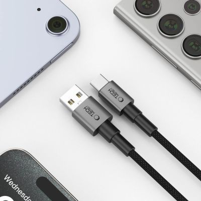 4. Kabel Tech-Protect UltraBoost DNA USB-A / USB-C 15W/3A 200 cm - szary