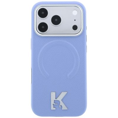 3. Etui Karl Lagerfeld Grained Embossed Ring & Kameo Logo MagSafe na iPhone 18 Pro / 17 Pro - jasnoniebieskie