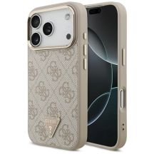 Etui Guess 4G Triangle Logo MagSafe na iPhone 17 Pro - różowo-złote