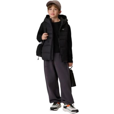 7. Koszulka dla chłopca longsleeve 4F M459 głęboka czerń 4FJWMM00TLONM459 20S