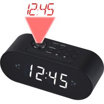 Radiobudzik Denver CRP-717B z podwójnym alarmem i projektorem
