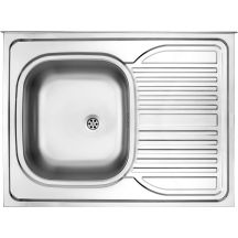 Zlewozmywak stalowy 1-komorowy z ociekaczem po prawej stronie - nakładany ZM6 011P 5907650846512