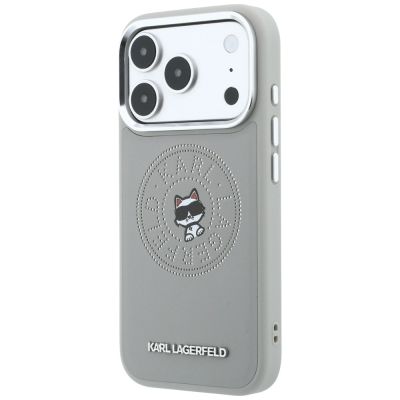 2. Etui Karl Lagerfeld Point & Choupette Sketch MagSafe na iPhone 18 Pro Max / 17 Pro Max - szare