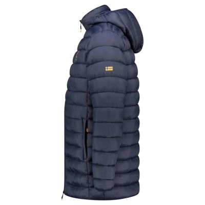 3. Kurtka męska Geographical Norway AMIGOBADGE LONG HOOD DB NAVY MEN 233 NAVY (WY8852H/GN-MARINE)