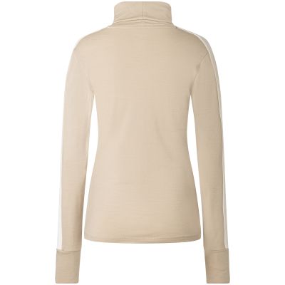 3. Longsleeve z półgolfem damski SUPER.NATURAL W KRYSSEDE SKI ROLL NECK beżowy