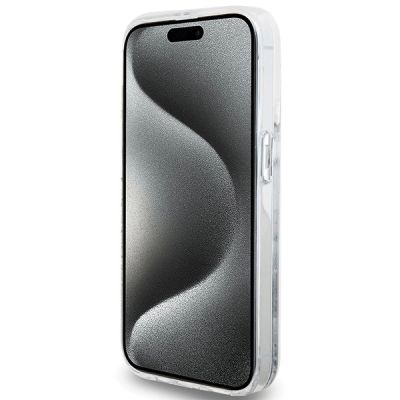 5. Etui Hello Kitty Liquid Glitter Charms Kitty Head na iPhone 14 Pro Max - srebrne