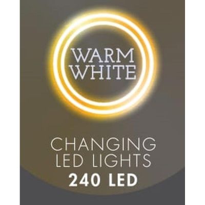 32. LAMPKI CHOINKOWE KURTYNA ŚWIETLNA ZEW/WEW 240 LED 600X60CM Z PILOTEM CIEPŁY BIAŁY