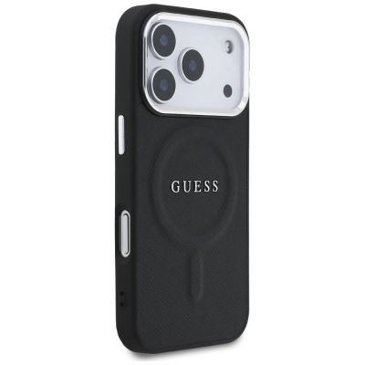 4. Etui Guess Classic Logo MagSafe na iPhone 17 Pro - czarne