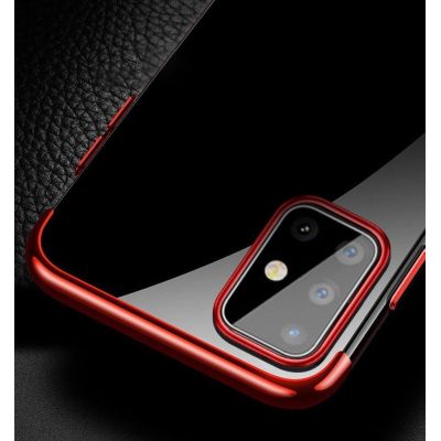 6. Clear Color case żelowy pokrowiec etui z metaliczną ramką Samsung Galaxy A72 4G czarny