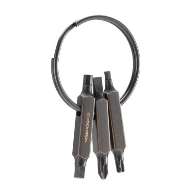 2. Multitool Rockbros VK-ARCO3 ROAD TO SKY brelok 6w1 - brązowy