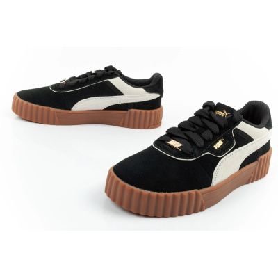 8. Puma buty sportowe damskie trampki Carina 3.0 skórzane czarne modne