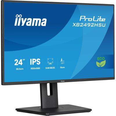 41. Monitor iiyama ProLite 24-calowy panel IPS Full HD z wąskimi ramkami, klasą energetyczną B, regulowaną wysokością