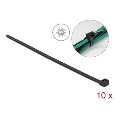 DeLOCK Trytyka odporna na ultrafiolet, D 1220 x S 9,0 mm czarna, 10 szt.