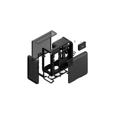 7. HYTE X50 AIR MID TOWER CASE PITCH BLACK