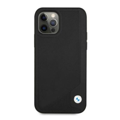 3. Etui BMW Leather Deboss na iPhone 12 Pro Max - czarne