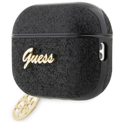 3. Etui Guess Glitter Flake 4G Charm na AirPods Pro 2 - czarne