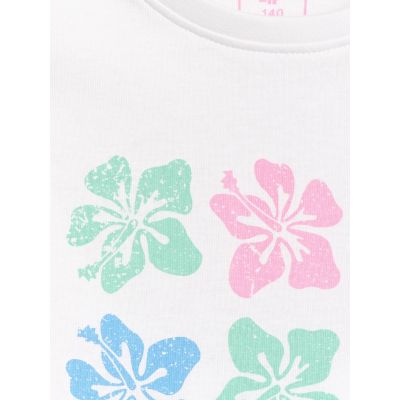 6. T-shirt bawełniany dziewczęcy 4F 4FJRSS26TTSHF3982-11S
