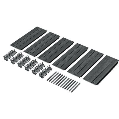 7. GRZĄDKA RABATKA OGRODOWA OBRZEŻE BASE WOOD 6 ELEMENTÓW ANTRACYT