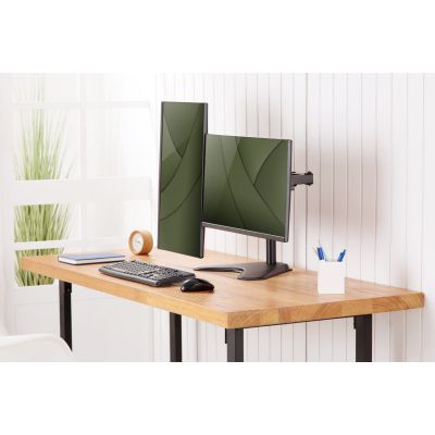 5. DIGITUS STOJAK BIURKOWY PODWÓJNY 2XLCD MAX. 32" MAX. 2X 8KG UCHYL.-OBROT QUICK-RELEASE DA-90401