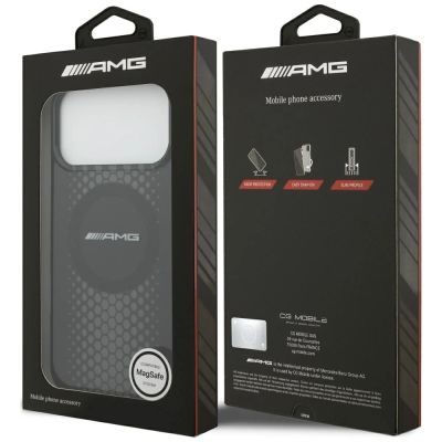 8. Etui AMG Double Layer Transparent Graphics MagSafe do iPhone 17 Pro Max - czarne