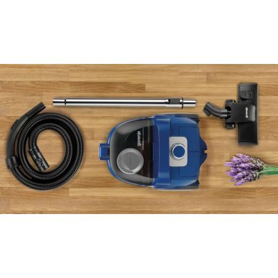 5. Odkurzacz Gorenje VCEA01GACBUCY bezworkowy, moc 800 W, pojemność kurzu 2.2 L, kolor niebieski