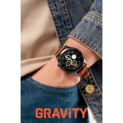 14. Smartwatch Gravity Czarny 2 Paski GT10-4