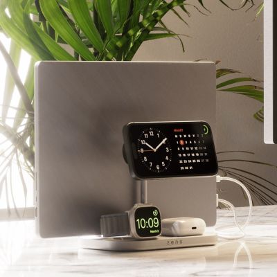 9. Ładowarka ZENS ZEDC29W/00, Wewnątrz, AC, USB, Ładowanie bezprzewodowe, 1 m, Srebrny, Biały