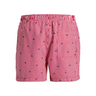 3. Jack&Jones męskie kąpielówki JWHARUBA SWIM PRINTS SHORTS 12206537 TRUE RED STRIPES