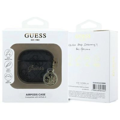 3. Etui Guess 4G Charm Collection na AirPods 4 - czarne