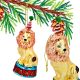 BOMBKA FORMÓWKA SZKLANA LEW ZŁOTY WYS 14,5CM