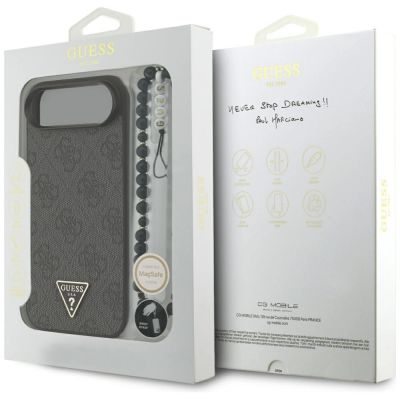 8. Etui Guess 4G Strap Triangle Logo MagSafe na iPhone 17 Air - czarne