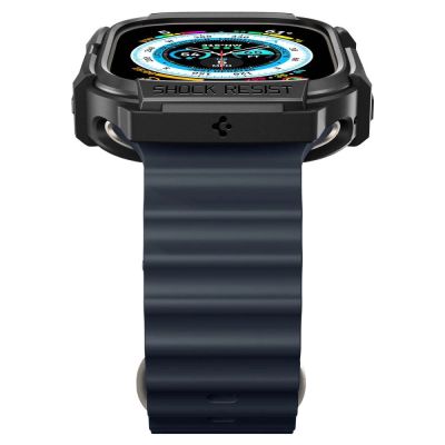 5. Etui Spigen Rugged Armor na Apple Watch Ultra (49 mm) - czarny mat