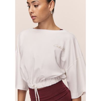 3. Koszulka damska CASALL Heavy Cotton Crop Tee kolor biały