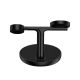 4. Baseus Swan ładowarka indukcyjna (kompatybilna z MagSafe) stojak do iPhone, Apple Watch, AirPods + kabel USB-C 1m czarny (WXTE000101)