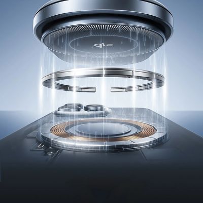 14. Uchwyt magnetyczny Baseus PrimeTrip VC1 Pro z ładowarką indukcyjną Qi2 na kratkę nawiewiu - czarny