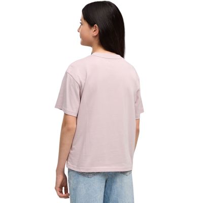 4. Koszulka dla dzieci Puma Ess Centered Cat Logo Boxy Tee różowa 685131 49