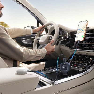6. Ładowarka samochodowa Baseus PrimeTrip VR2 45W + 45W ze zwijanym kablem USB-C - czarna