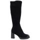 2. Kozaki damskie zamszowe na obcasie czarne Potocki SZ12849